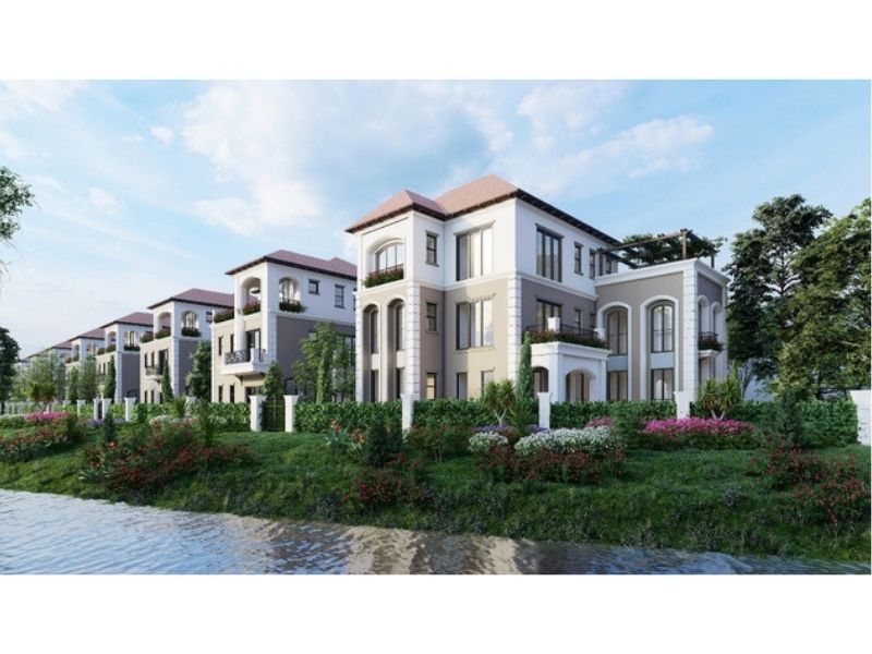 Không gian mở cho bữa trưa thư giãn tại biệt thự ven sông