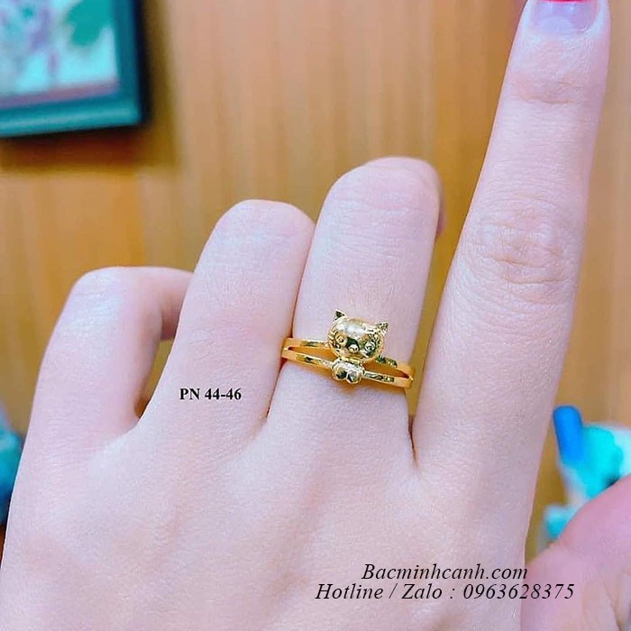 Nhẫn vàng 10K với độ bóng cao và thiết kế đơn giản