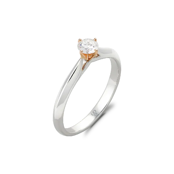 nhẫn cầu hôn vàng 14K kim cương Lab-grown