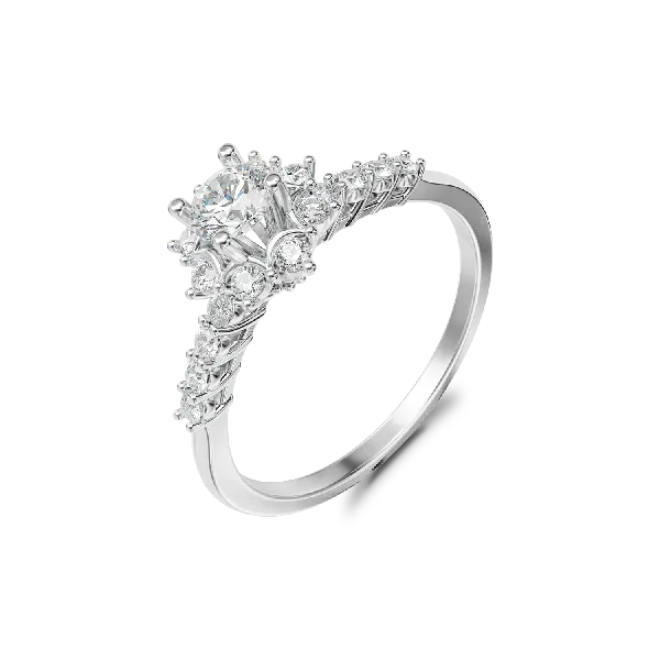 nhẫn cầu hôn vàng 14K kim cương Lab-grown