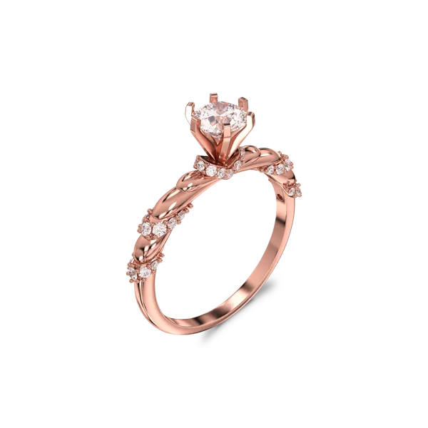 Mẫu nhẫn cầu hôn sang trọng với đá Moissanite lớn