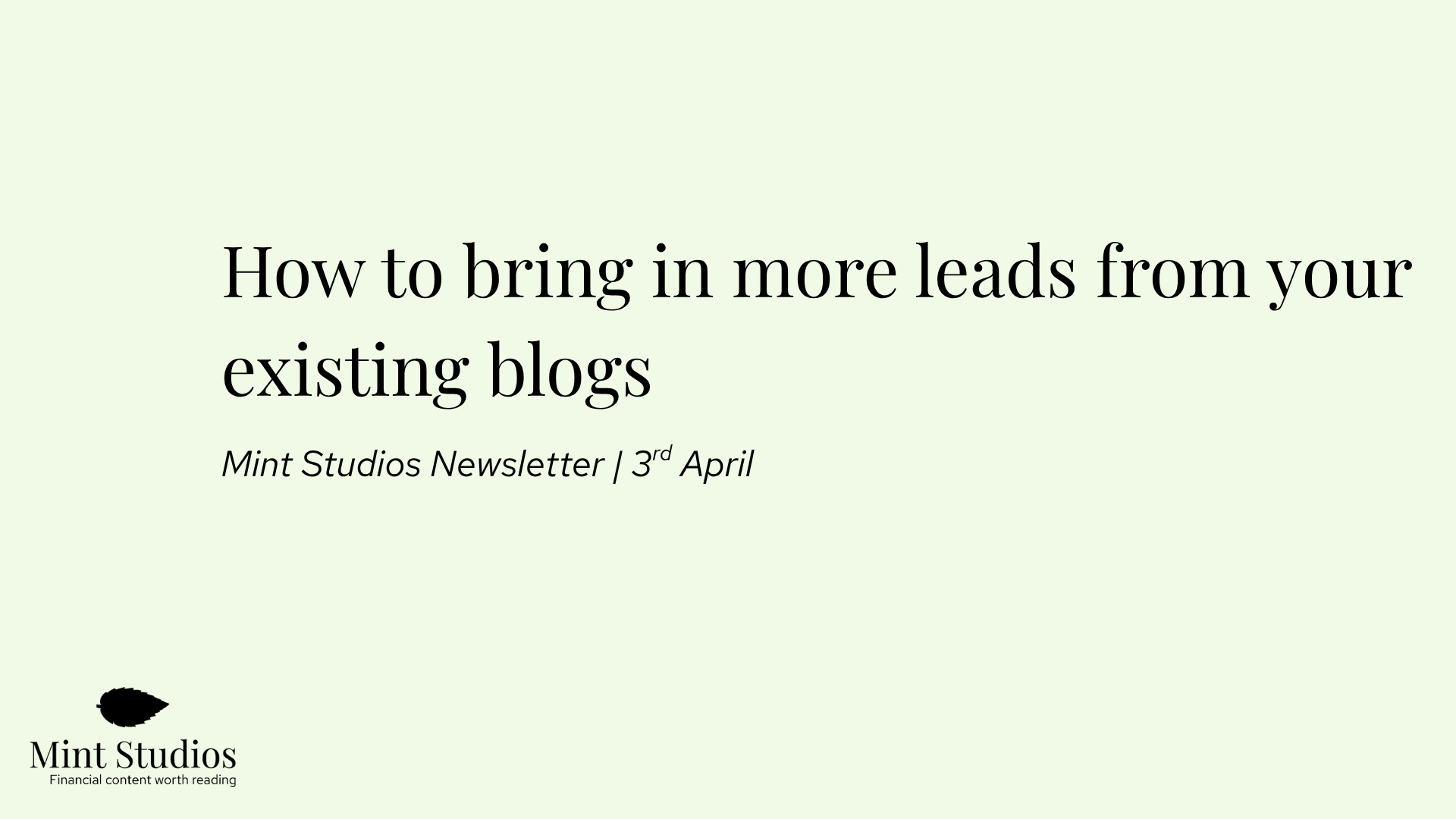 Blog tài chính tạo lead