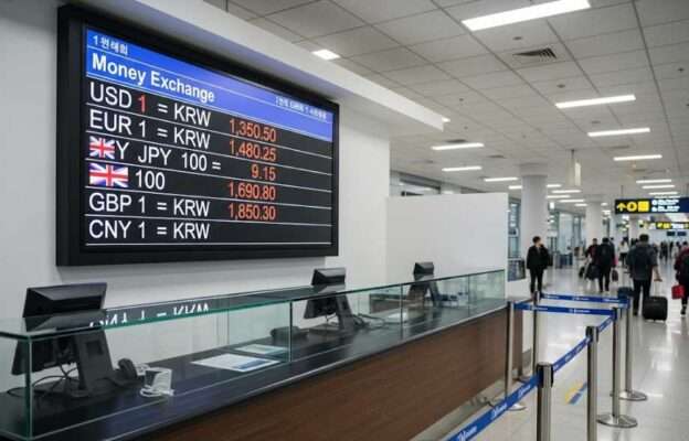 Quầy đổi ngoại tệ tại sân bay quốc tế hoạt động 24/7 phục vụ khách du lịch