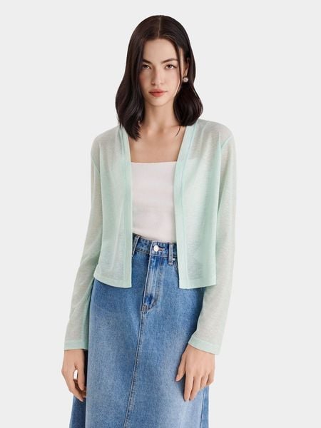 Cardigan kết hợp chân váy dài tạo vẻ duyên dáng