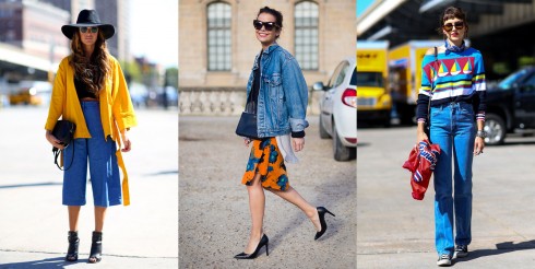 Phối đồ với denim và màu sắc nổi bật