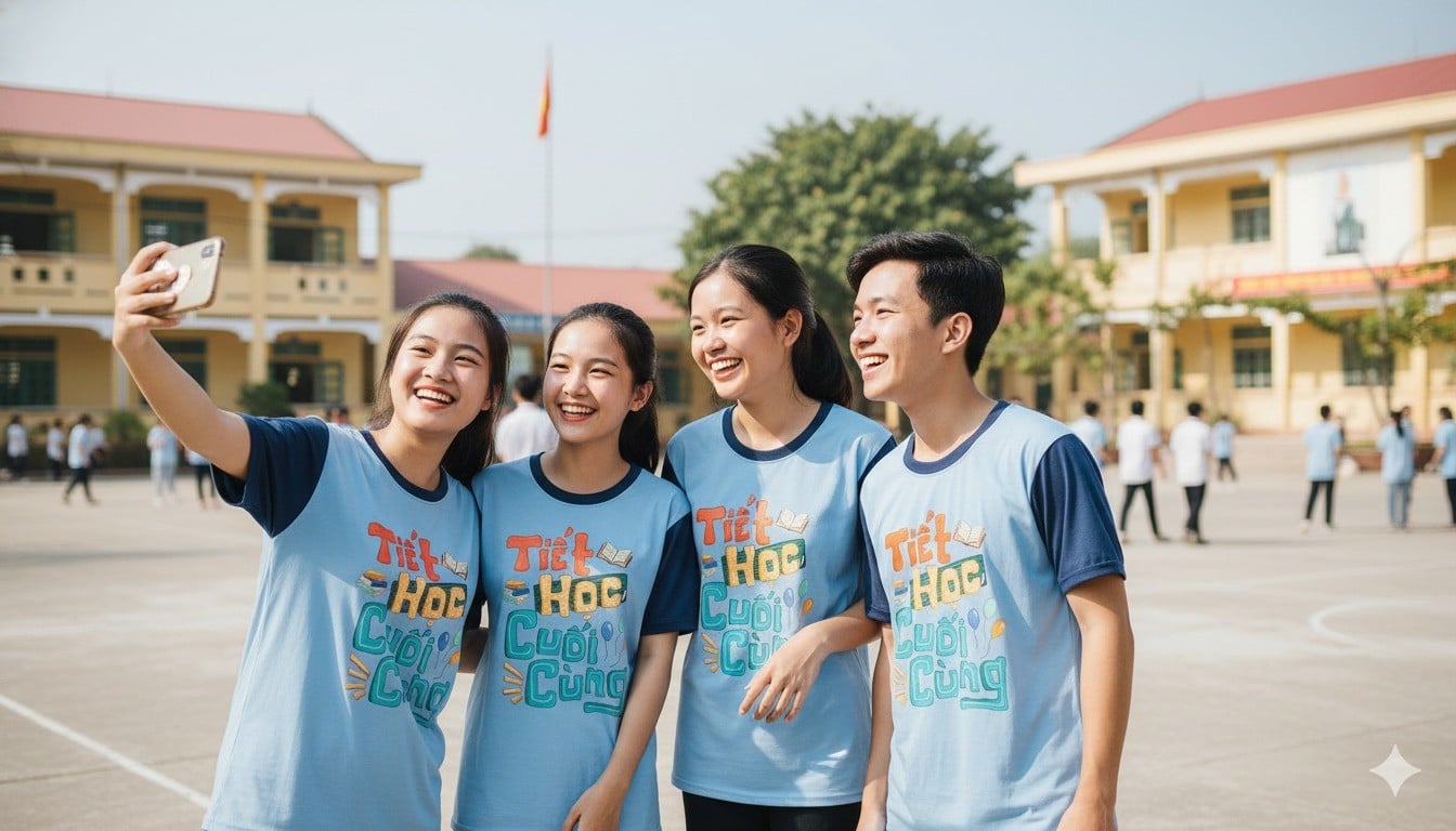 Áo đồng phục lớp phong cách tối giản