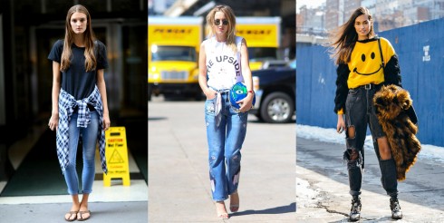 Phối đồ với denim và áo thun