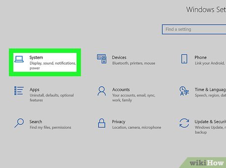 Chọn System trong Settings