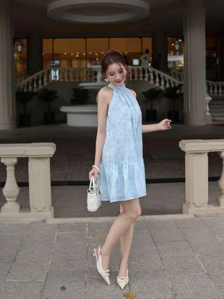 Mẫu đầm mini voan dáng xòe bay bổng cho nàng đôi mươi
