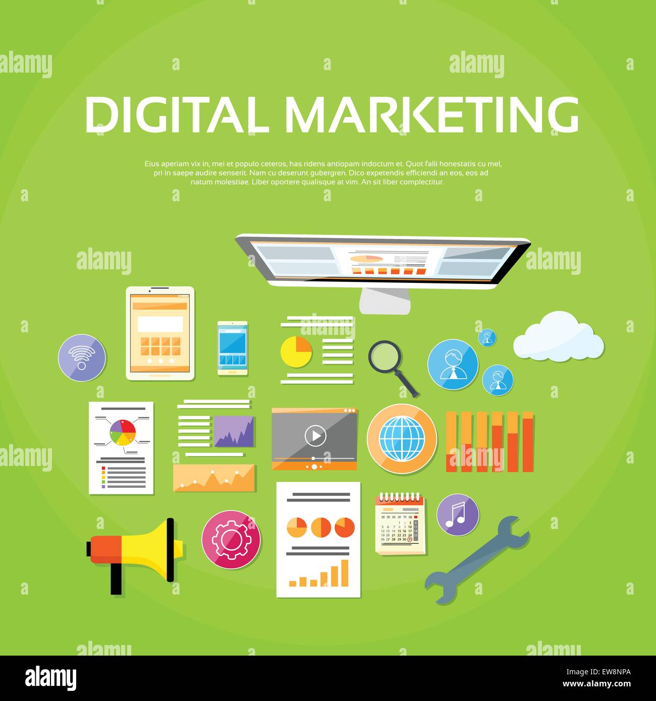 Chuyên gia marketing đang phân tích dữ liệu trên máy tính