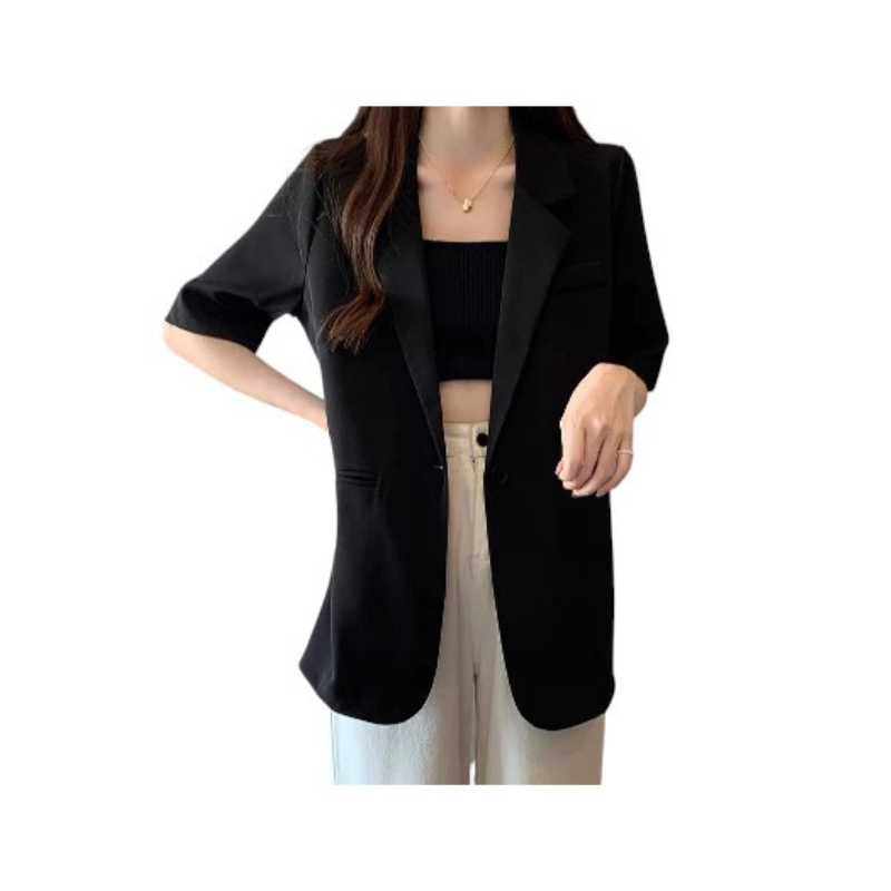 Áo khoác vest cộc tay dáng suông