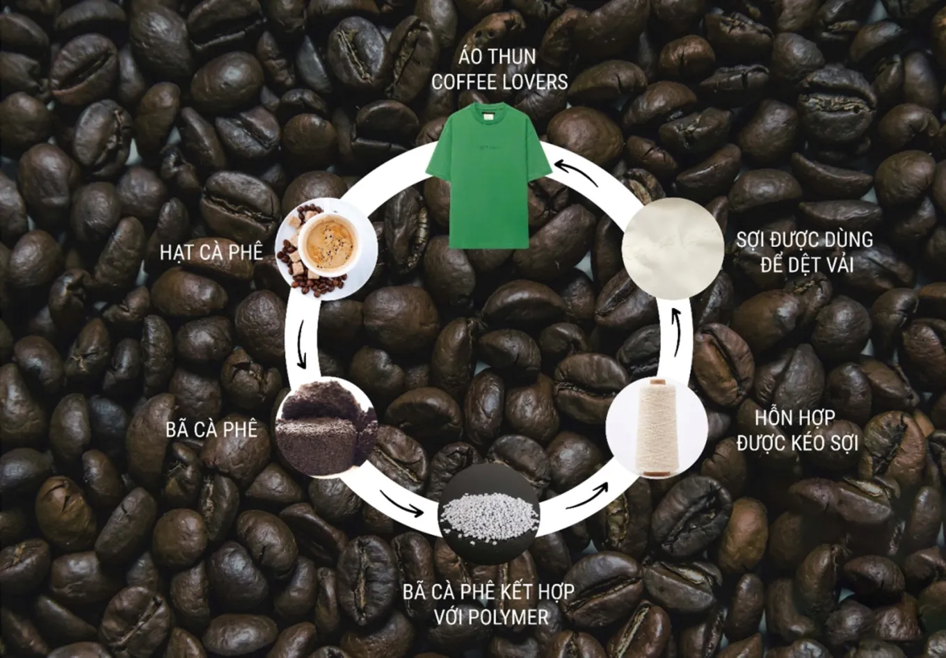 Hành trình từ bã cà phê tái chế đến chất liệu S.Café
