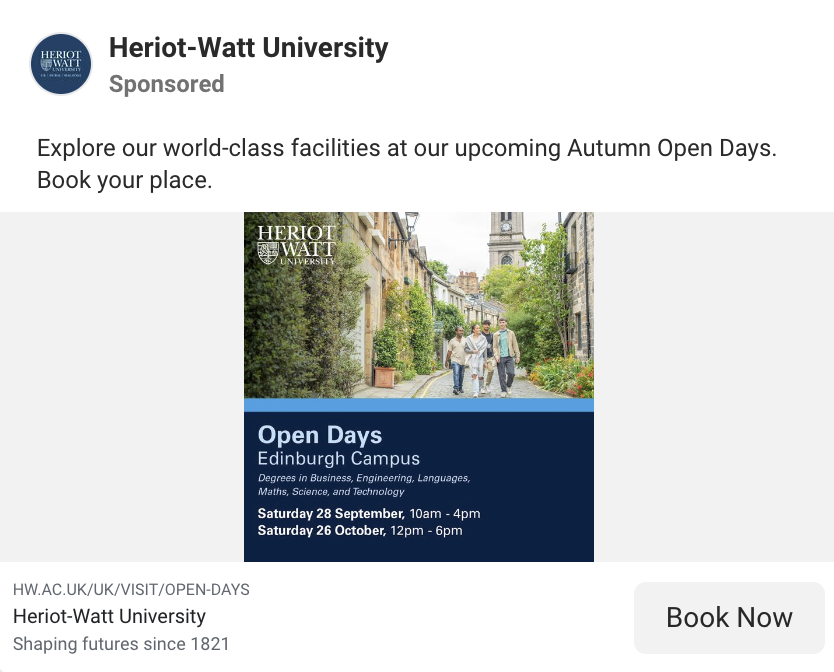 Quảng cáo của Heriot-Watt University