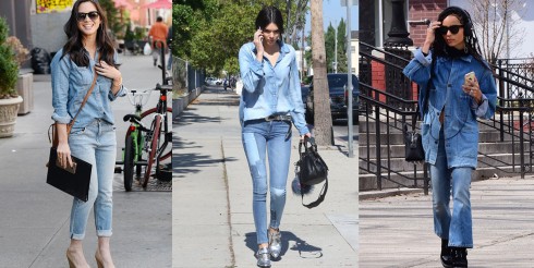 Phối đồ denim on denim