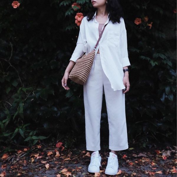 Phong cách đường phố với quần culottes và áo sơ mi