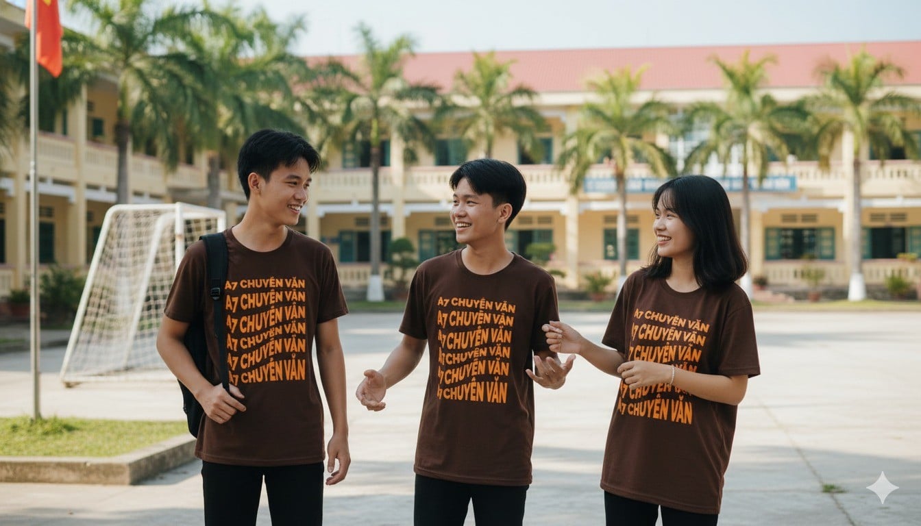Áo đồng phục lớp phong cách Chibi Typography