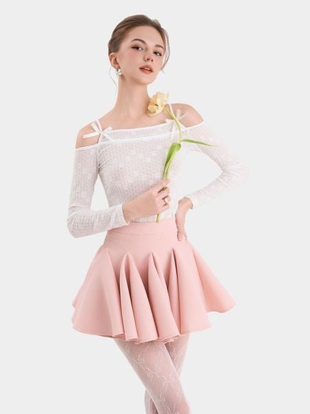 Áo thun 2 dây bẹt vai tay dài form ôm