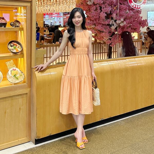 Đầm midi công sở thanh lịch