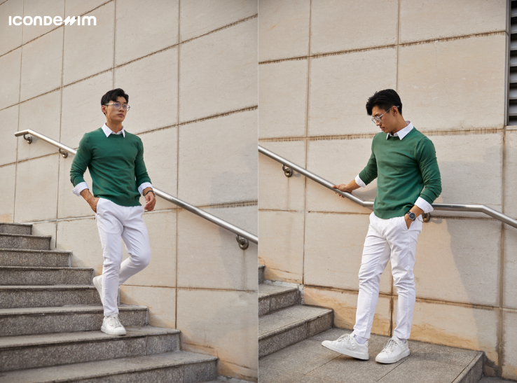 Set đồ áo len cổ tròn và quần tây vừa lịch lãm và sang trọng