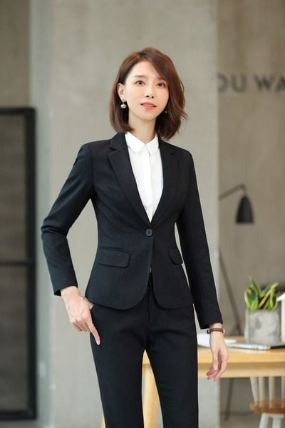 Áo comple đen thanh lịch cho nàng công sở