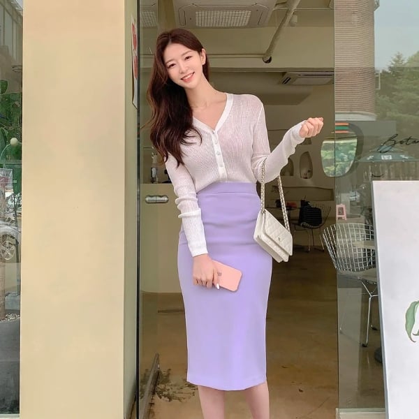 Phối đồ công sở với chân váy bút chì