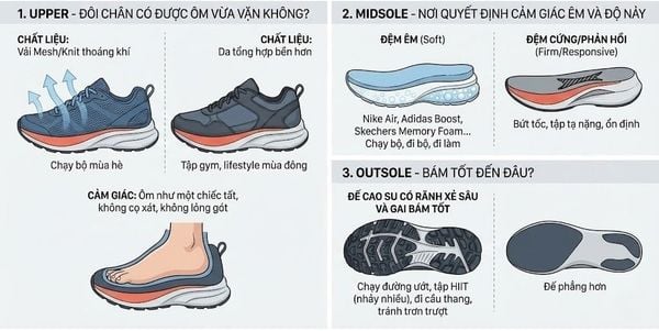 Cấu trúc giày thể thao
