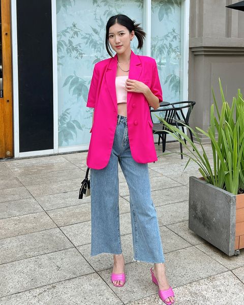 Blazer tay ngắn phối quần short