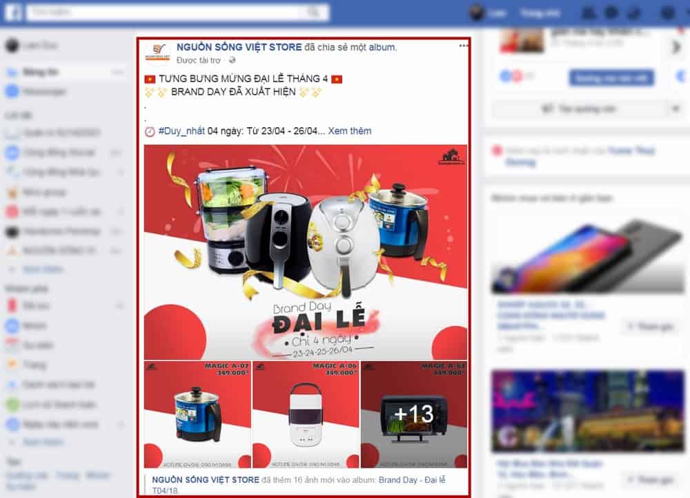 Mẫu quảng cáo Facebook Ads hiệu quả cho ngành bất động sản với hình ảnh dự án chất lượng cao