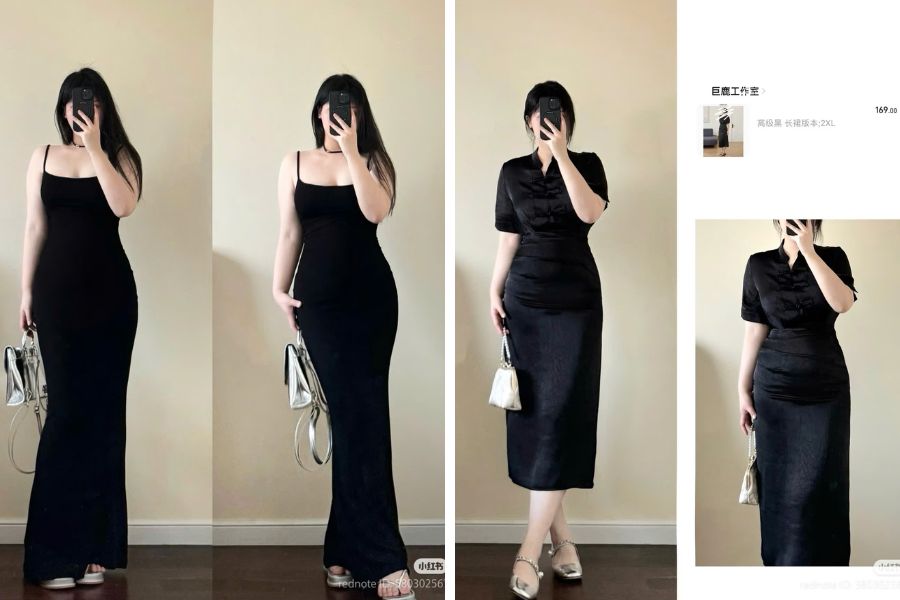 Mẫu váy ôm body trơn đuôi cá tuyệt đẹp và váy có nhún eo