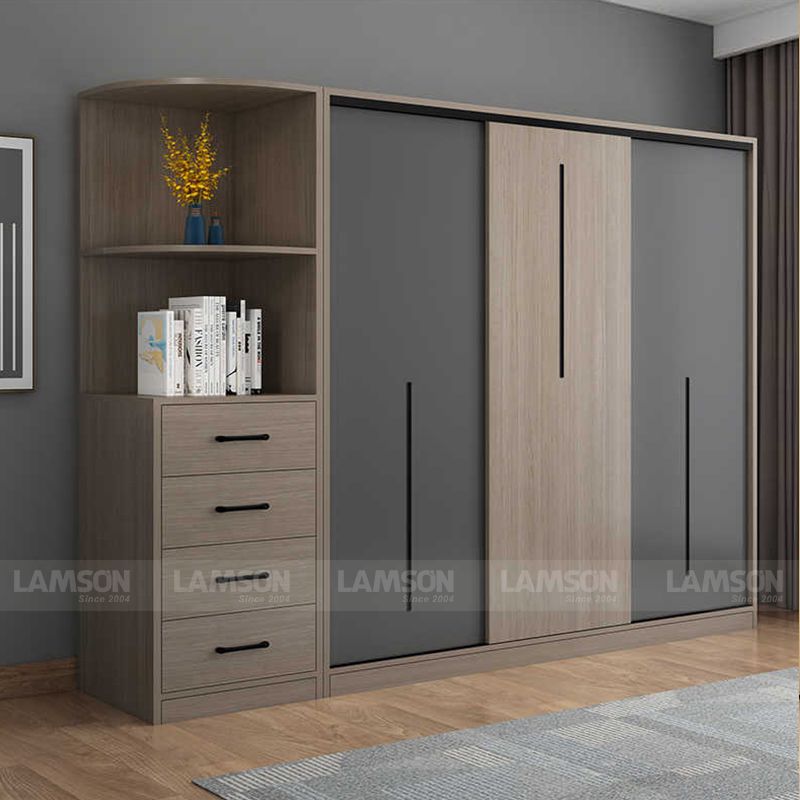 Tủ Áo Mega được sản xuất từ gỗ tự nhiên ASH
