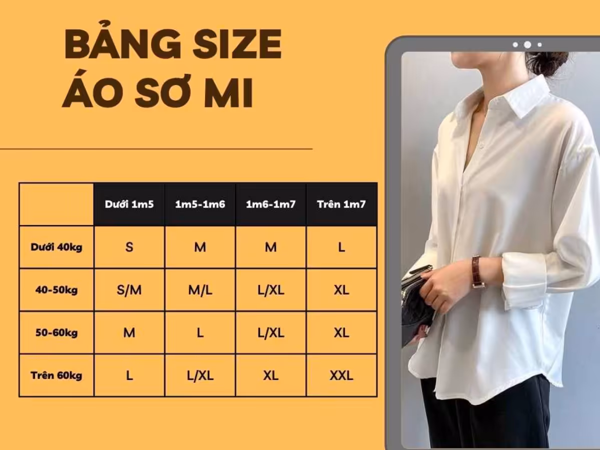Đo size chuẩn để chọn áo sơ mi vừa vặn, tôn dáng