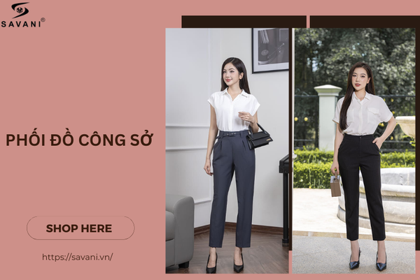 Sơ mi trắng và quần tây đen tạo nên phong cách thanh lịch
