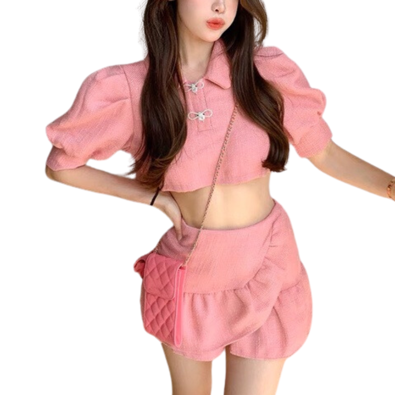 Set áo caro dây chéo RENEE SET CLÉLIE