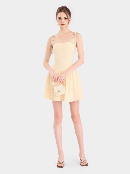 Đầm linen 2 dây ngọt ngào tôn da cho mùa hè