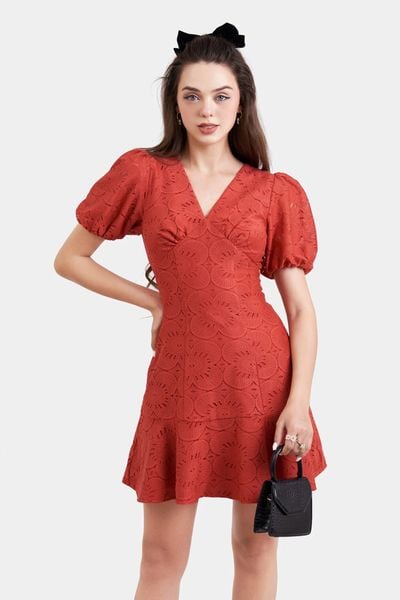 Đầm tay phồng công sở sang trọng