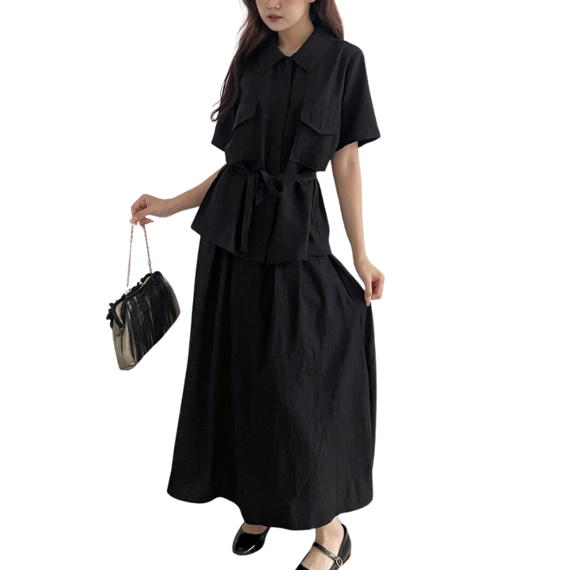 Set bộ linen đính cúc