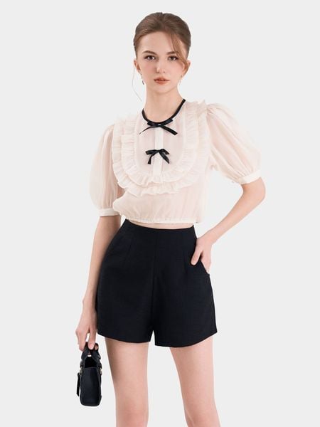 Quần short linen túi xéo công sở thanh lịch