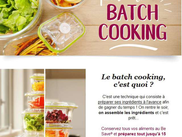 Batch cooking chuẩn bị nguyên liệu theo lô
