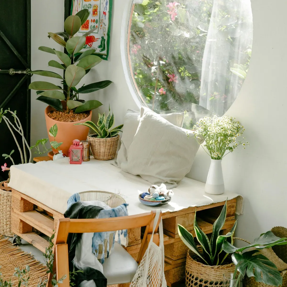 Cây xanh bố trí trong phòng ngủ để lọc không khí