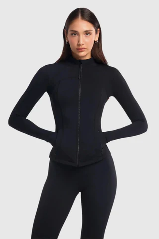 Áo khoác thể thao nữ Olaben màu đen Onyx