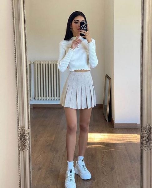 Chân váy tennis xếp ly cơ bản