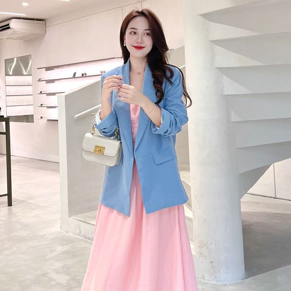 Phối đồ cùng màu thiên thanh