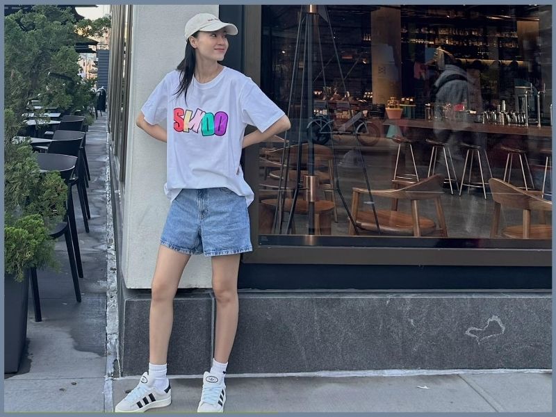 Áo thun và quần short mùa hè nữ