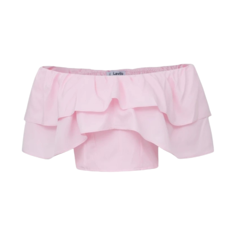Áo croptop trễ vai bèo