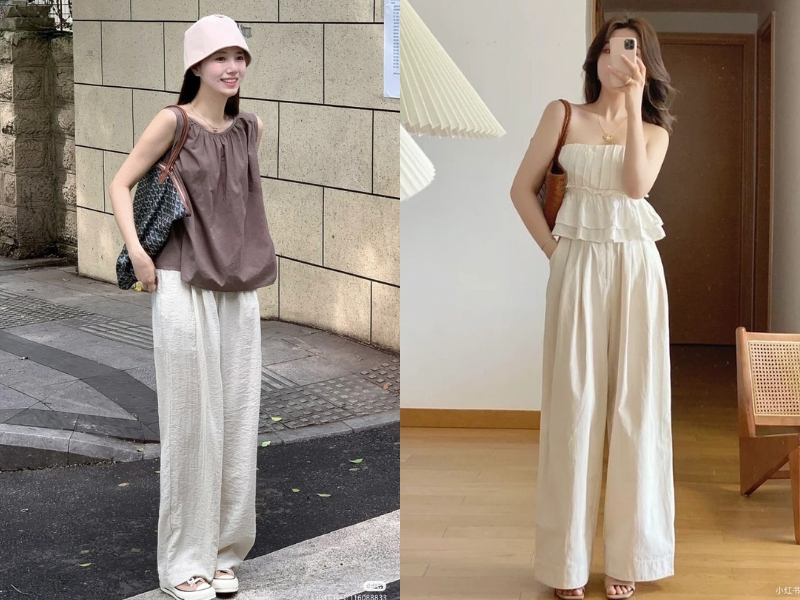 quần ống rộng giúp che khuyết điểm