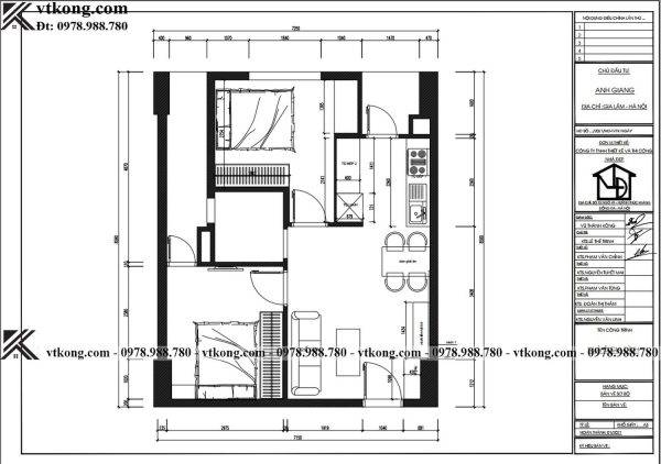 Căn hộ hoàn thiện nội thất theo yêu cầu
