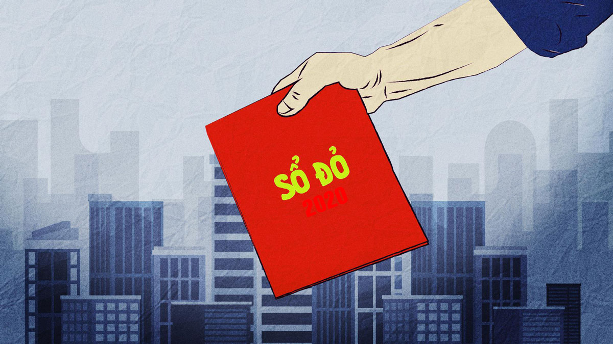 Hồ sơ làm sổ đỏ trên bàn