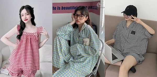 Set đồ sọc ca rô