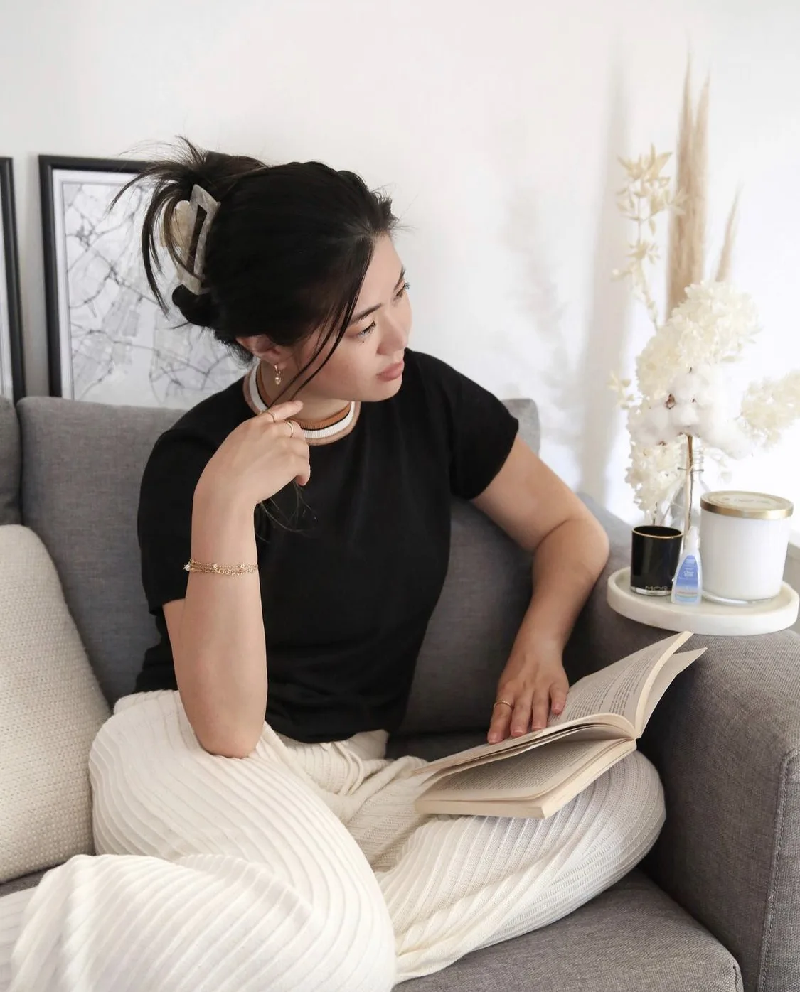 Quần dài dệt kim mặc nhà mùa giãn cách xã hội