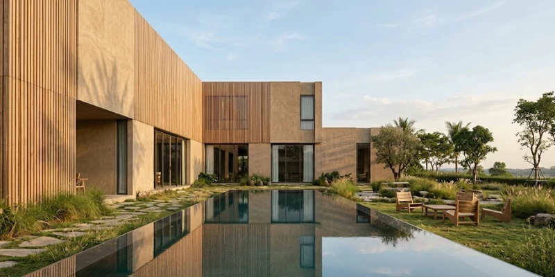 Thiết kế ngoại thất Wabi-Sabi với sự giản đơn và nguyên bản